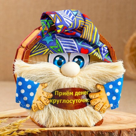Wooden piggy bank "Brown Kuzma", mix