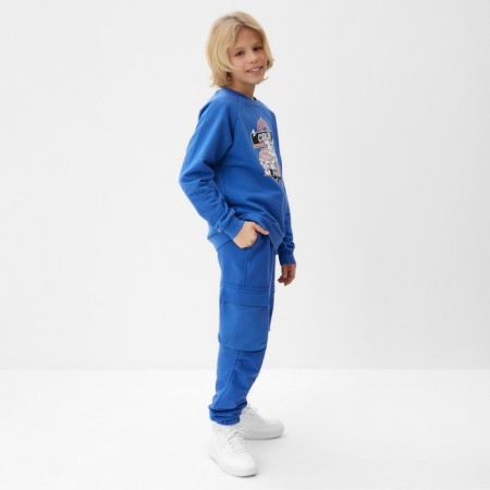 Children's pants Minaku, Blue color, height 164 cm-5