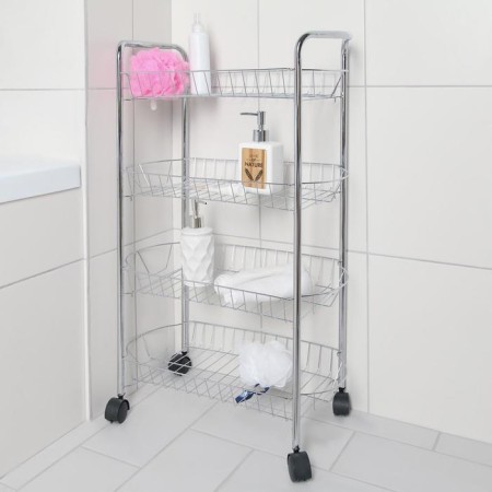 Floor of 4th sectional share, on wheels, 50 × 27 × 79 cm, color chromium