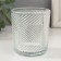 Bank for candles glass "inclined lines" transparent 200 ml 7.5x7.5x8.2 cm