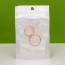 Zip-Lock PP, white, with a continuous window, flat, euros, 6 x 10 cm
