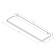 Metal shelf 290x70 mm for storage on a perforated panel, black