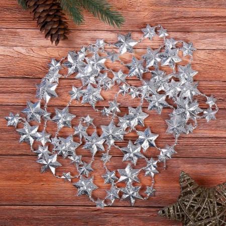 Buses for a Christmas tree 2.7 m "Embossed stars" mix-4