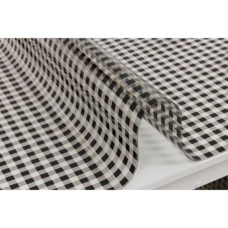 The oilcloth is transparent “chess”, thickness 0.8 mm, 80 cm, 20 p.m., BRT-133,