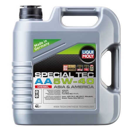 Motor oil Liquimoly Special Tec AA Diesel 5W-40 CK-4 E9, NS-Synthetic, 4 liters