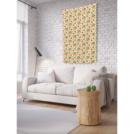Decorative panel with photo printing "Christmas postcard", vertical, size 100x150 cm