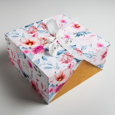 Gift box, packaging, “flower”, 29.5 x 29.5 x 14.5 cm
