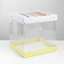 Cake box, confectionery packaging, “Congratulations!”, 30 x 30 cm
