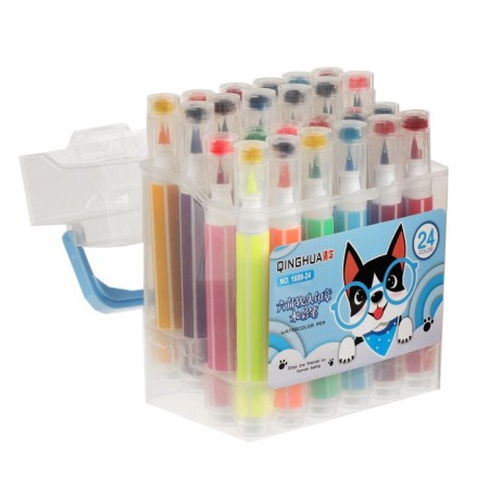 Fleeters 24 colors, thick, with a seal, a ventilated cap, mix-12