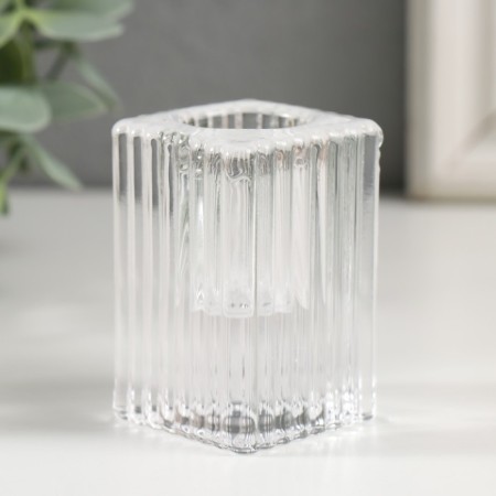 Glass of glass per 1 candle "column" d-2 cm transparent 2x2x6 cm-1
