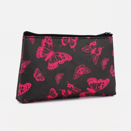 Cosmetic bag with lightning, black color