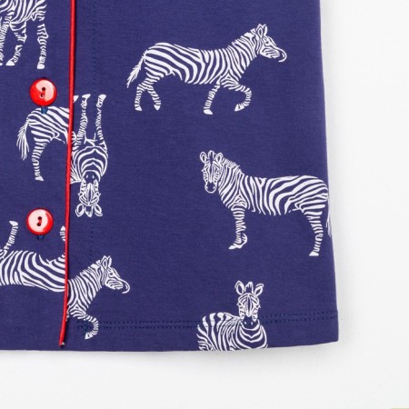 Female pajamas (shirt and shorts) KAFTAN Zebra size 48-50, blue color-7