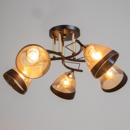 Adelela chandelier 5he27 40W black-gold 65x65x26 cm Bayerlux-1