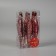 Jewelry decoration "Icrop thread shine" (set 6 pcs) 15.5x3 cm, pink red