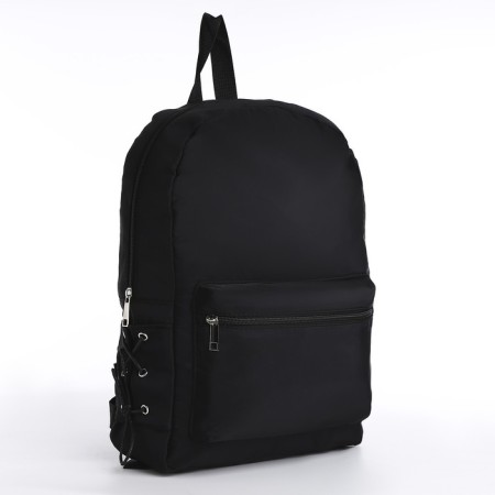 School textile school with side ribbons, 38x29x11cm, black color, lightning department-3