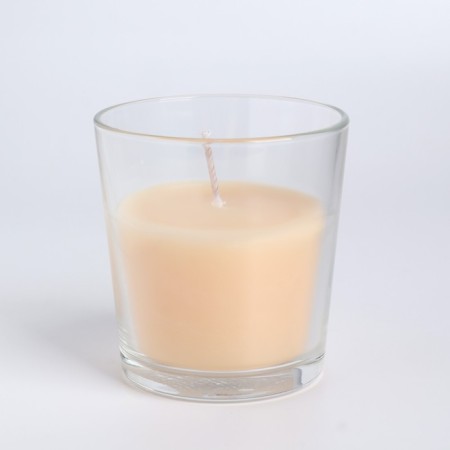 Candle in a smooth glass flavored "spicy apple", 8.5 cm-1