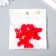 Busina for creativity plastic "Red bow with velvet spraying" 0.6x2.4x3 cm