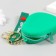 A keychain wallet with a carbine, strap of silicone "Avocado" 2.5x6.5x9 cm