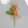 A set of decorative bouquets (12 pcs) "Rose" with brilliance, 5x9 cm, beige
