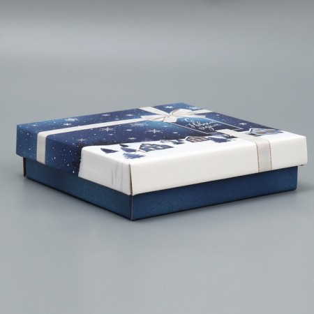 Folding box "Winter City", 20 x 20 x 5 cm, new year-2