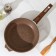 Granite pan, d = 24 cm, removable handle, glass cover, anti -stick coating, brown color