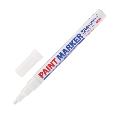 Marker-color (lacquer) 2.0 Brauberg Professional Plus, Nitro-base, alum, white 151438