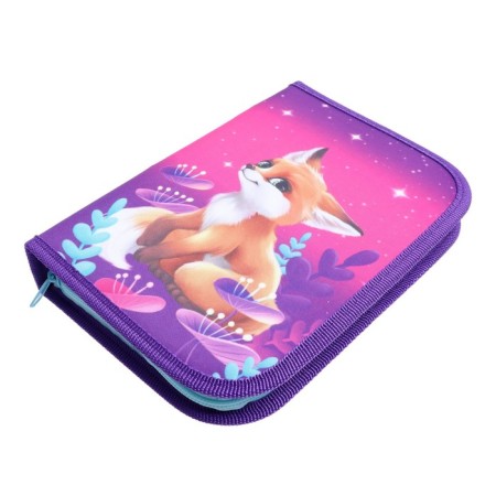 Penal 3 sections, tab inside, 140 x 210 x 40 mm, fabric, calligrata top block "Fox"-1