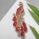 Brooch "Firebird" magical, red color in gold