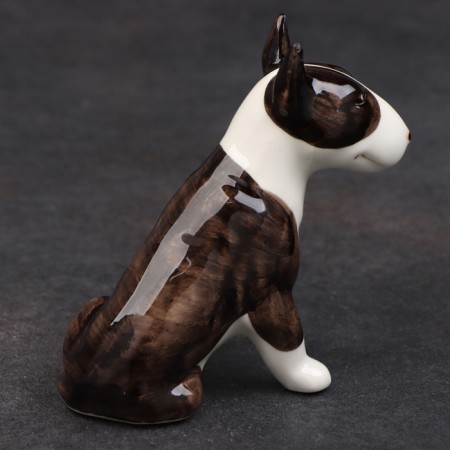 Porcelain figurine "Black-white Bulberry", 10 cm, copyright painting-3