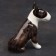 Porcelain figurine "Black-white Bulberry", 10 cm, copyright painting