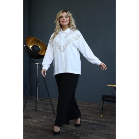 Female shirt, size 48, white color-10
