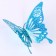 Set for decorating "Butterflies", set 12 pcs, color holography blue
