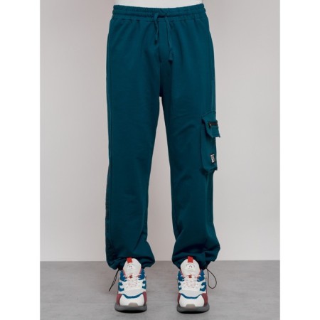 Sports male trousers, size 48, blue color-8