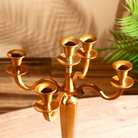 Aluminum "Flame" for 5 candles 30x30x42.5 cm-2