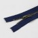 Metal zipper, No. 3, non-proceeding, automatic lock, 18 cm, dark blue color/antique