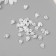 Beads for creativity plastic "Heart in the Heart" white-silver set 20 g 1.1x1.1x0.7 cm 10428