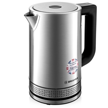 Electric kettle Brayer BR1060, Metal, 1.7 L, 2200 W, Auto COURT, Silver-1