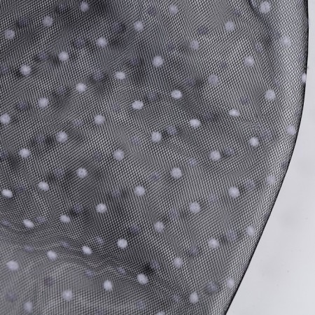 Carnival accessory gloves - overshielders, color black in white peas-4
