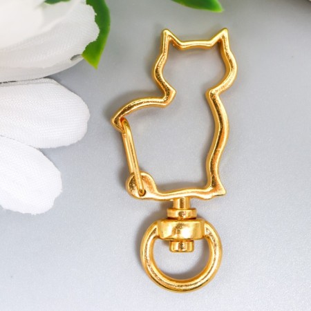 Carabine Metal "cat" gold 4.1x1.9 cm