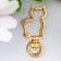 Carabine Metal "cat" gold 4.1x1.9 cm