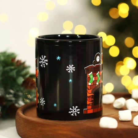 Homeleon mug of ceramic "Light", 350 ml, black color-4
