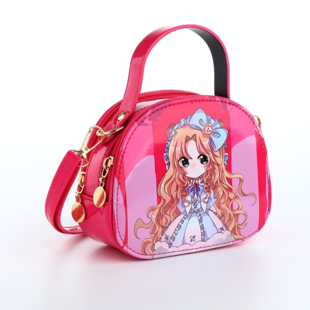 Bag's bag with lightning, raspberry color