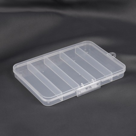 Organizer for needlework, with a suspension, 5 departments, 15 × 10.5 × 1.8 cm, the color is transparent-1