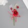 Decorative bouquet "Chrysanthemum" with brilliance, 5x9 cm, red