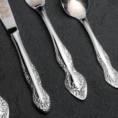 Set of cutlery "Slavyanka", 24 items, decorative box, silver color-2