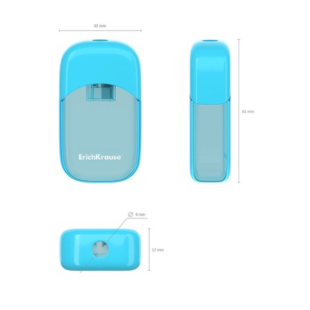 Carpator single Erichkrause "S-Sharp Spring", plastic, with a container, high-quality blade, mix-6