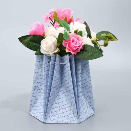 Aquabox for flowers "Text", 18 x 18 x 18 cm