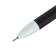 Gel pen, 0.5 mm, black, white body, with a rubber holder
