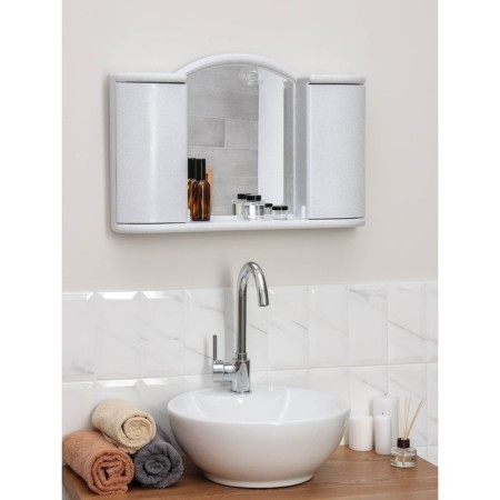 SLRACKAL CASHER for the bathroom "Argo", color white marble-13