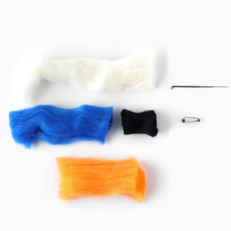 New Year's set for creating a wool’s brooch “New Year! Snowman "-5